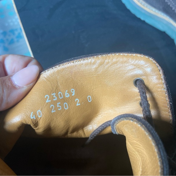 Pertini Spain Boots Men's 9.5, 40 EU Brown Suede Lace Up Leather Almond Toe~ - Picture 10 of 12